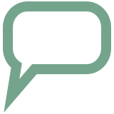 [A word balloon icon.]